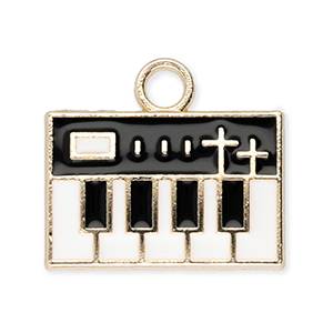 Bedels metaal keyboard Gold-white-black