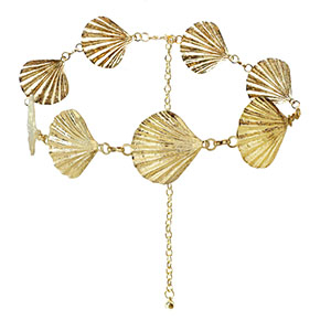 Heupkettingen schelpen Gold