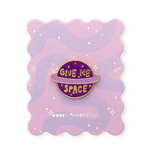 BY31&reg; Pin "Give me space" op kaartje Multicolour purple-yellow-gold
