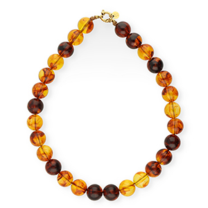 BY31&reg; 16mm acryl kralenkettingen shiny Amber brown-gold