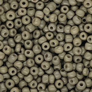 Glaskralen Rocailles 6/0 (4mm) Khaki