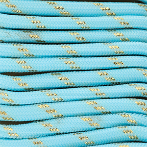 Trendy paracord 6mm Light blue-gold