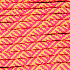 Trendy paracord 6mm Neon pink-yellow