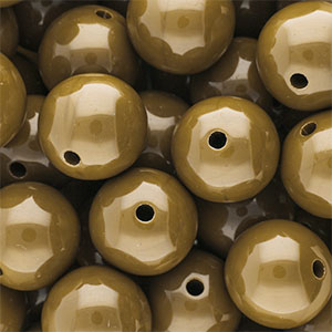 16 mm DQ acryl kralen shiny Wood thrush brown 17-1129 TCX