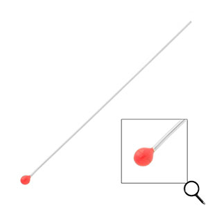 BY31&reg; Roestvrij stalen (RVS) Stainless steel onderdelen nietstiften met bolletje 70mm Silver-red