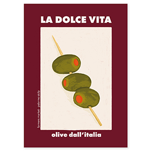BY31&reg; Sieraden kaartjes "La dolce vita" Bordeaux red-off white-olive green-orange