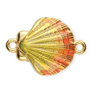 Roestvrij stalen (RVS) Stainless steel onderdelen tussenstuk enamel schelp Gold-yellow-pink