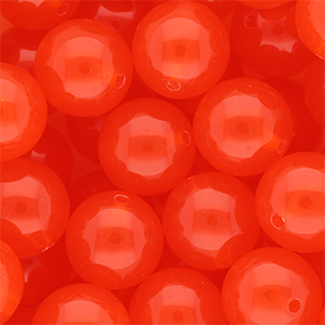 16 mm DQ&reg; acryl kralen shiny Vermillion red
