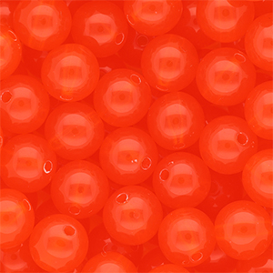 12 mm DQ&reg; acryl kralen shiny Vermillion red