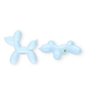 Acryl kralen shiny ballon&nbsp;hond Light blue