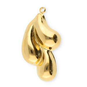 Roestvrij stalen (RVS) Stainless steel bedels druppels Gold