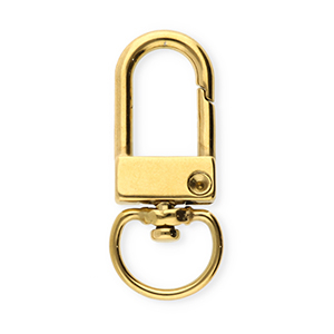 Roestvrij stalen (RVS) Stainless steel onderdelen sleutelhanger 32mm Gold