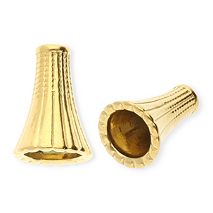 Roestvrij stalen (RVS) Stainless steel onderdelen eindkap cone 11mm Gold