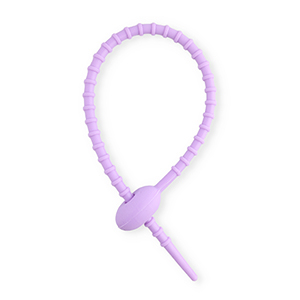 Gekleurde onderdelen siliconen tie wrap Purple