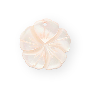 Schelp hanger bloem Peach pink