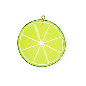 Statement hangers schijfje limoen Lime green-green-white
