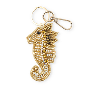 Sleutelhangers zeepaard Gold-antique gold-bronze