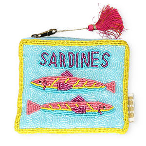 Etui "Sardines" Yellow-light blue-pink