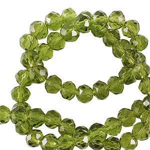 Top Facet kralen 4x3mm disc Malachy green