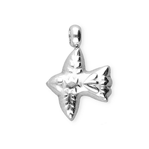 BY31&reg; Roestvrij stalen (RVS) Stainless steel bedels vogel Silver