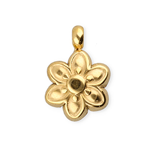 BY31&reg; Roestvrij stalen (RVS) Stainless steel bedels bloem Gold