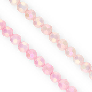 Top Facet kralen rond 6mm Pink-AB coating