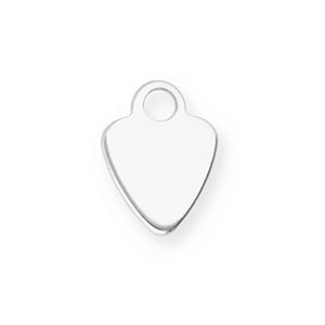 Roestvrij stalen (RVS) Stainless steel bedels hart Silver
