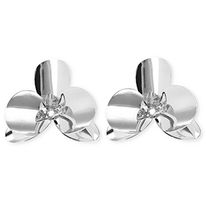Statement oorbellen&nbsp;/&nbsp;oorstekers bloem met RVS steker Silver