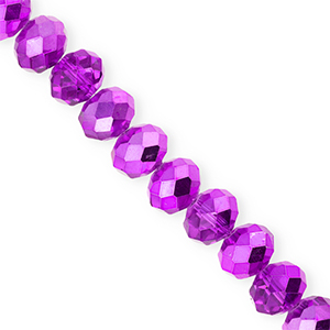 Top Facet kralen 12x9mm disc Dark purple-pearl shine coating