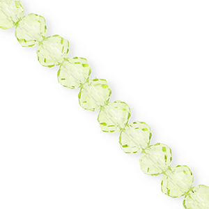 Top Facet kralen 12x9mm disc Light green