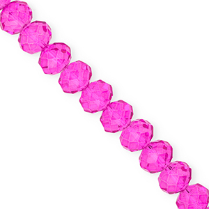 Top Facet kralen 12x9mm disc Fuchsia pink