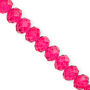 Top Facet kralen 12x9mm disc Cherry pink