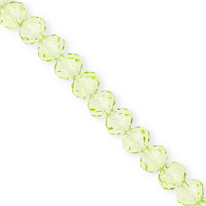 Top Facet kralen 8x6mm disc Light green