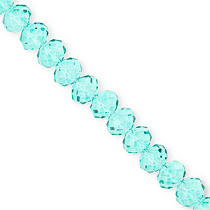 Top Facet kralen 8x6mm disc Turquoise green