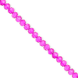 Top Facet kralen 4x3mm disc Fuchsia pink