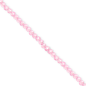Top Facet kralen 3x2mm disc Light pink