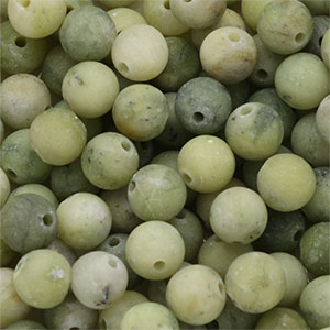 Natuursteen kralen serpentijn 6mm mat Olive green