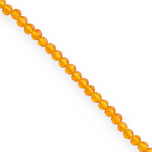 Top Facet kralen 4x3mm disc Dark orange