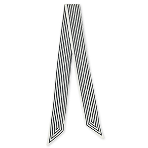 Bandana sjaal met doorlopende streep White-black