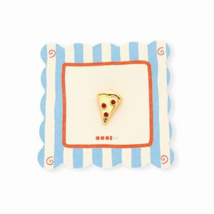 BY31&reg; Eco-brass metaal bedels pizzapunt Gold-red