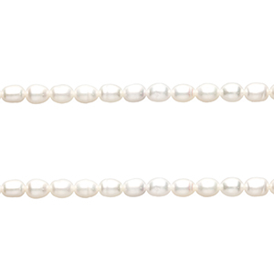 TQ Zoetwaterparels rice 5x4 mm Natural white