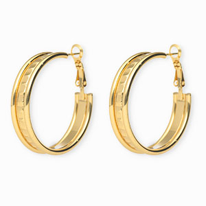 Roestvrij stalen (RVS) Stainless steel oorbellen&nbsp;/&nbsp;creolen Gold