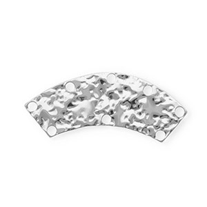 BY31&reg; Roestvrij stalen (RVS) Stainless steel onderdelen tussenstuk boog met 8 oogjes Silver