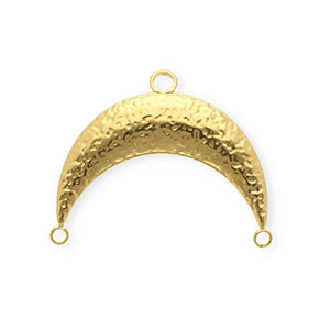 BY31&reg; Roestvrij stalen (RVS) Stainless steel onderdelen tussenstuk boog met 3 oogjes Gold