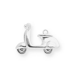 BY31&reg; Eco-brass metaal bedels scooter Silver