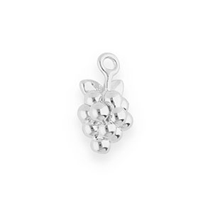 BY31&reg; Eco-brass metaal bedels druiven Silver