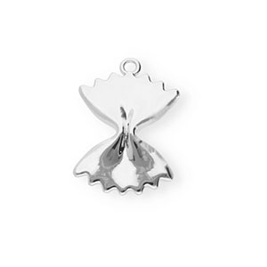 BY31&reg; Eco-brass metaal bedels farfalle pasta Silver