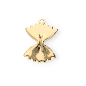 BY31&reg; Eco-brass metaal bedels farfalle pasta Gold