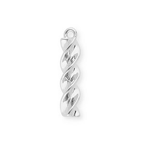 BY31&reg; Eco-brass metaal bedels fusilli pasta Silver