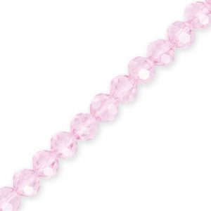 Top Facet kralen rond 8 mm Light pink